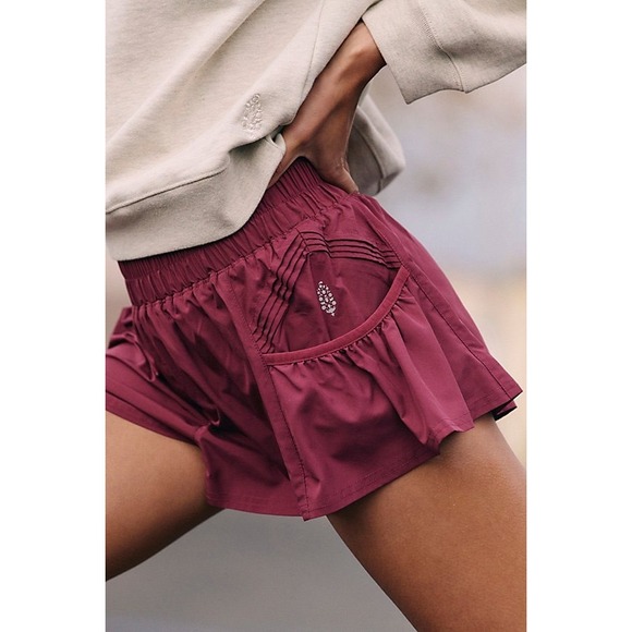 FP Movement by Free People Pants - FP Movement by Free People Maroon Athletic Shorts